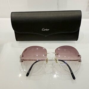 Cartier Women's Sunglasses with Pink Tint